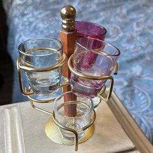 Vintage Glass Set 60s Rockabilly Retro Mid Century
